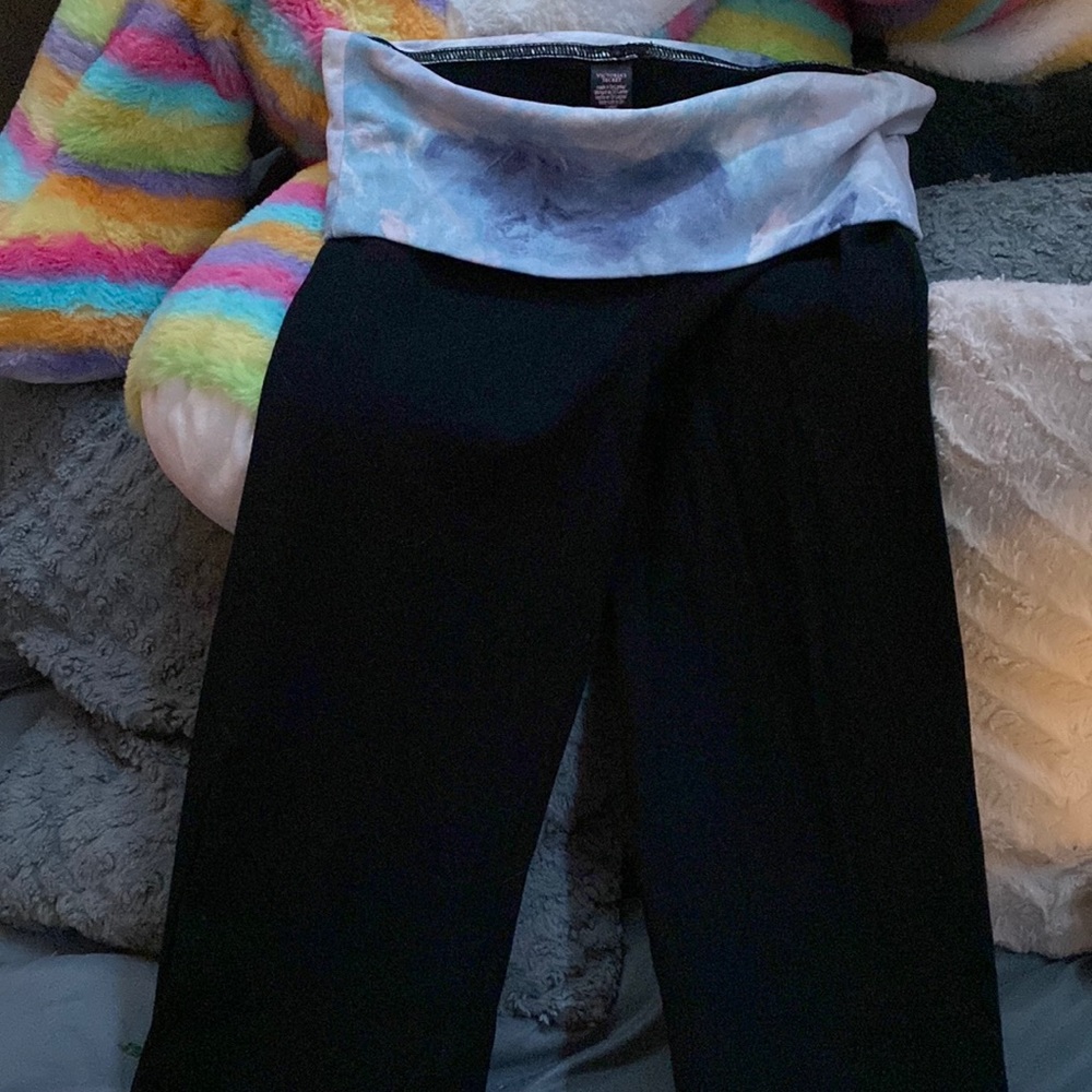 Victoria’s Secret pink/blue waist XS yoga pants.